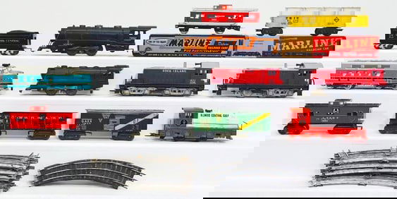 Marx Postwar O Gauge Assorted Freight Cars/Locomotives/Diesel Unit/Switcher X2