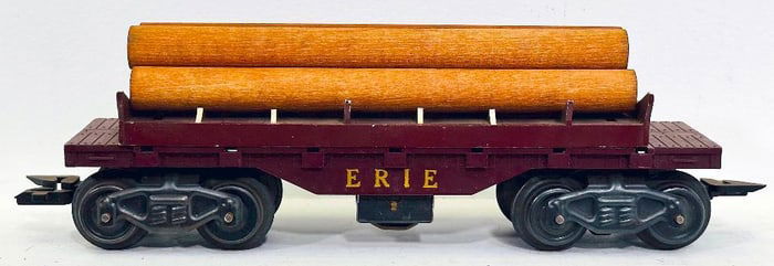 Marx Postwar O Gauge Flat Car with Lumber Load Factory Prototype
