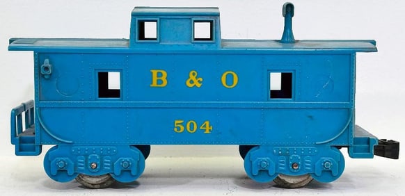 Marx Postwar O Gauge B&O 504 light blue Caboose Factory Prototype