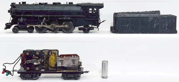 Marx Postwar O Gauge Unmarked 4 - 6 - 2 Black Locomotive Factory Prototype