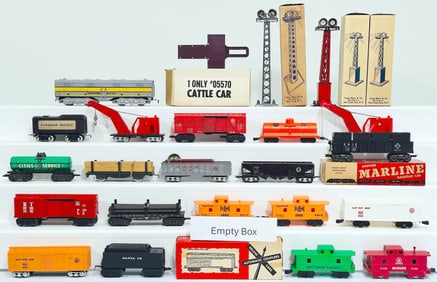 Marx Prewar and Postwar O Gauge Fifteen (15) Assorted Freight Cars