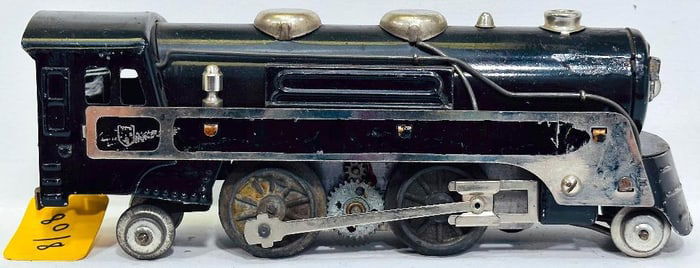 Marx Prewar O Gauge 2 - 4 - 2 Black with chrome Locomotive Factory Archive