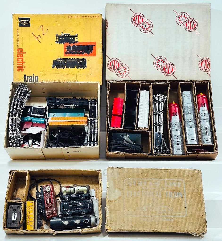 Marx Prewar and Postwar O Gauge Three (3) Assorted Freight Sets (1 of 9)