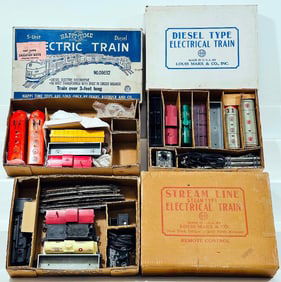 Marx Postwar O Gauge No. 8550 Monon A-B Freight Set/No.10500 Freight Set/No. 09632 HappiTime Freight