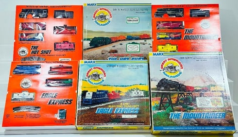 Marx Postwar O Gauge No. 7360 Eagle Express Set/No. 4378 The Hotshot Set/No 4376 The Mountaineer Set