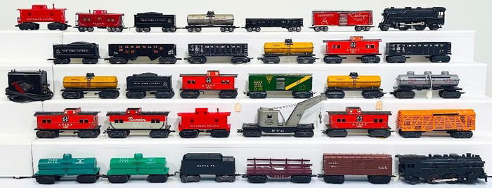 Marx O Gauge 999 Locomotive and Assorted Freight Cars