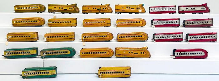 Marx Prewar O Gauge Four (4) Streamliner Sets