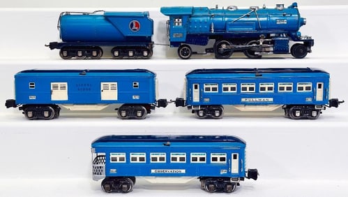 Lionel Prewar O Gauge 263E Blue Comet Passenger Set