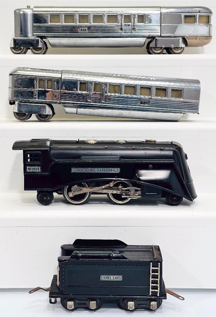 Lionel Prewar O Gauge 265E Black Locomotive and 265T Black and Nickel Tender with 618 and 619 Chrome (1 of 6)