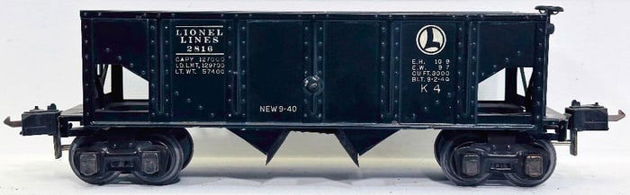Lionel Prewar O Gauge 2816 Heat Stamped Hopper