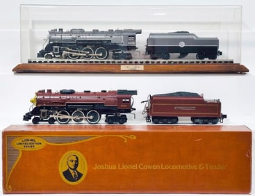 Lionel Modern O Gauge 2260 Locomotive and Tender with Plexiglas Showcase