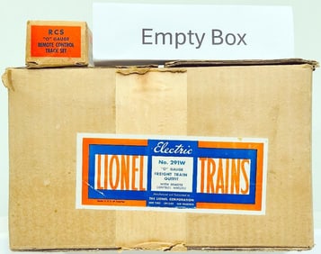Lionel Prewar O Gauge Outfit No. 291W Freight Set Box -No Toy Train Contents