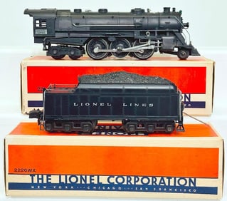 Lionel Prewar O Gauge 226 Steam Locomotive and 2226WX Tender Boxed