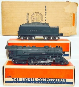 Lionel Prewar O Gauge 226E Steam Locomotive and 2226WX Tender with 2226EW Master Carton