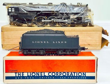 Lionel Prewar O Gauge 763E Steam Locomotive and 2226WX Tender Boxed