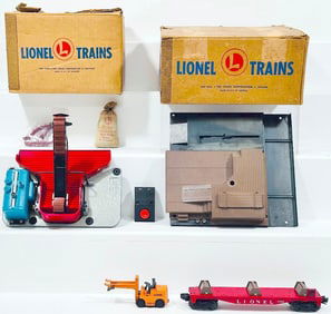Lionel Postwar O Gauge 397 Operating Coal Loader and 264 Operating Forklift Boxed