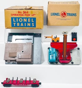 Lionel Postwar O Gauge 264 Operating Forklift Boxed and 397 Operating Coal Loader Boxed