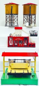Lionel Postwar O Gauge 38 Operating Water Tower X2/352 Ice Depot Set/164 Lumber Shed