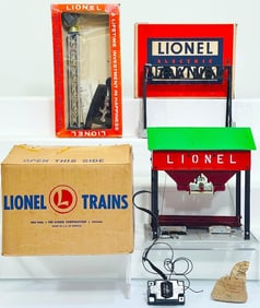Lionel Postwar O Gauge 299 Code Transmitter Set -450 Operating Signal Bridge -497 Coaling Station