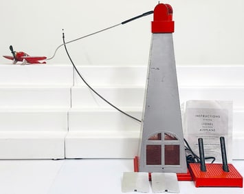 Lionel Prewar 55 Operating Pylon and Airplane with controller