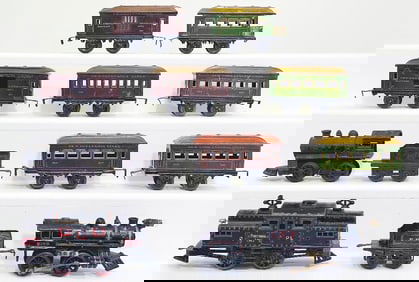 Bing Prewar O Gauge 0 – 4 – 0 PRR Locomotive and Tender/ Pennsylvania Lines PL Diesel/ Bing