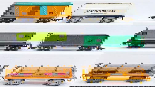 American Flyer Prewar O Gauge Six (6) Assorted Freight Cars