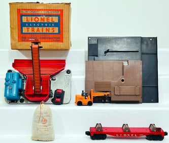 Lionel Postwar O Gauge 397 Operating Coal Loader and 264 Iced Depot Set