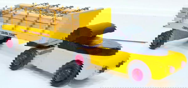 Buddy L Prewar 365 Wood Lumber Truck and Trailer with Load made in 1943 to 1945