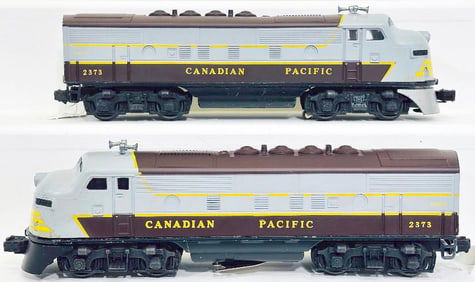 Lionel Postwar O Gauge Canadian Pacific 2373 A -A F-3 Diesel Units