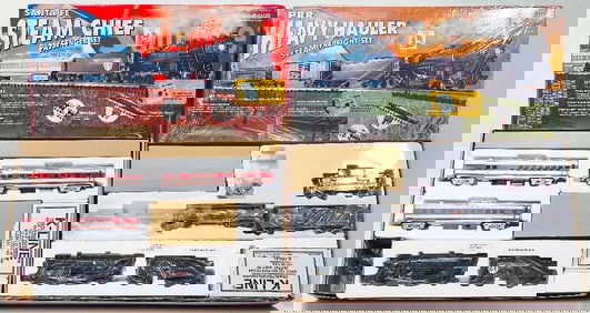 K-Line Modern O Gauge Santa Fe Steam Chief Passenger Set/Pennsylvania Railroad Heavy Hauler Steam