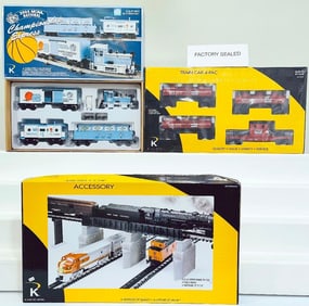 K-Line Modern O Gauge Hooker Tank Car 4 Pack/Girder Bridge On Piers/ 2005 NCAA National Championship