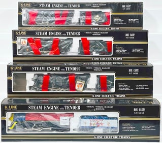 K-Line Modern O Gauge Pennsylvania Steam Engine/Tender X2/Nabisco Locomotive/Tender/Erie Locomotive
