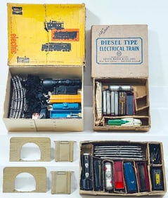 Marx Prewar and Postwar O Gauge No. 7650 Black Commodore Vanderbilt Freight Set/9615 Freight Set