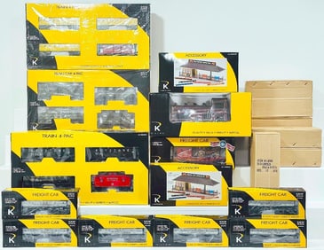 K-Line Modern O Gauge Keystone Coal and Co. 4 Pack/UHV Freight Car 4 Pack/ US Ordnance Dept. 4 Pack