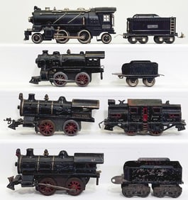 Ives Prewar O Gauge No. 20 Locomotive and Tender/Ives No. 19 Locomotive and Tender/Unmarked Loco