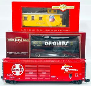 Bachmann Modern G Scale Three (3) Assorted Freight Cars