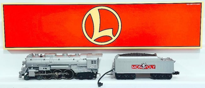 Lionel Modern O Gauge Pewter Monopoly Hudson 4 - 6 - 4 Steam Locomotive and Tender Boxed