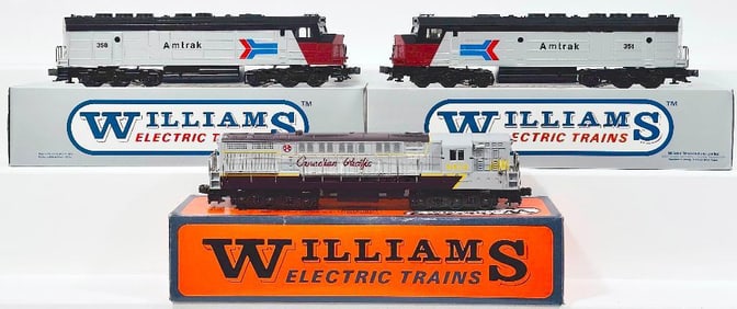 Williams Modern O Gauge Amtrak FP - 45 Powered A Unit and FR - 45 Dummy A Unit/Canadian Pacific FM