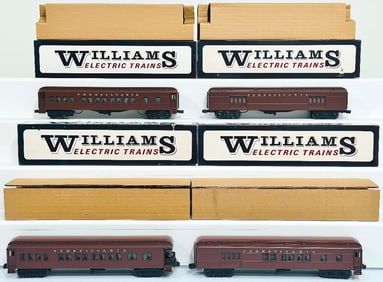 Williams Modern O Gauge Four (4) Assorted Pennsylvania Passenger Cars
