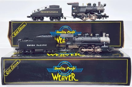 Weaver Modern O Gauge PRR A?5 0?4 - 0 Locomotive and Tender and USRA 0?6- 0 Union Pacific Switcher