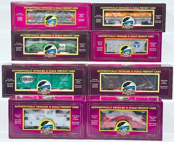 MTH Modern O Gauge Eight (8) Assorted Freight Cars Boxed