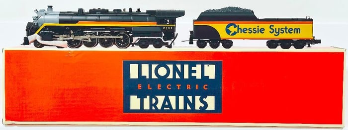 Lionel Modern O Gauge Chessie T - 1 4 - 8 - 4 Steam Locomotive and Tender Boxed