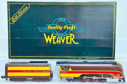 Weaver Modern O Gauge Union Pacific 49er 4 - 6 - 2 Pacific #2906 Locomotive and Tender Boxed