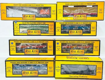 MTH Modern O Gauge Eight (8) Assorted Freight Cars Boxed