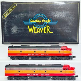 Weaver Modern O Gauge Southern Pacific Daylight EMD E - 8 AA Diesel Units with PS 1.0 Boxed