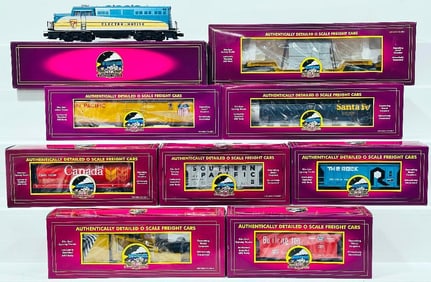 MTH Modern O Gauge Electromotive Demo No. 497 BL?2 Diesel Switcher/ Eight (8) Assorted Freight Cars