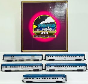 MTH Modern O Gauge Nickel Plate Road 5 Car 70 foot ABS Passenger Set with Ribbed Sides Boxed