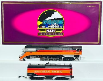 MTH Modern O Gauge Southern Pacific 4 - 8 - 4 GS - 4 Steam Engine and Tender with PS 1.0 Boxed