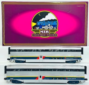 MTH Modern O Gauge Amtrak California 2 - Car Superliner Coach Set Boxed