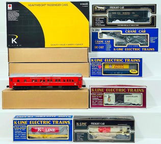 K-Line Modern O Gauge American Red Cross 15 inch Heavyweight 3 - Pack/ Six (6) Assorted Freight Cars